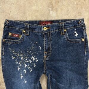 Baby Phat Dark Blue Logo Jeans